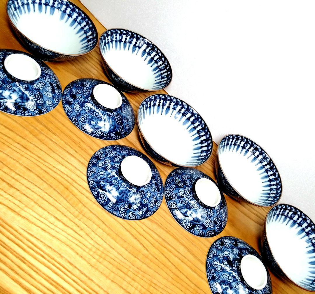 ☆ 加藤利昌 京焼 染付飯茶碗