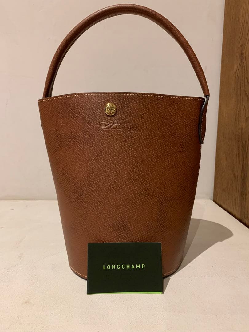 【極美品】LONGCHAMP CuirdeRussieブラウンレザーハンドバッグ