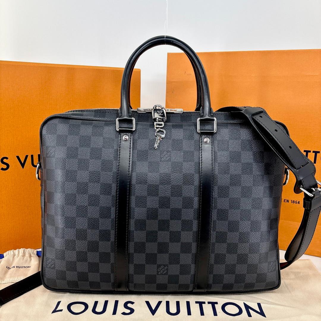 新品同様/IC 現行 ルイヴィトン ダミエグラフィット ビジネスバッグ ブラック