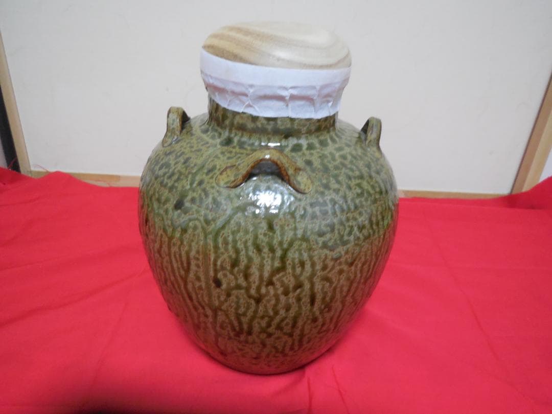 茶道具　　丹波　 清水窯　 四つ耳茶壷　 飾網紐 　紐3本 口紐付