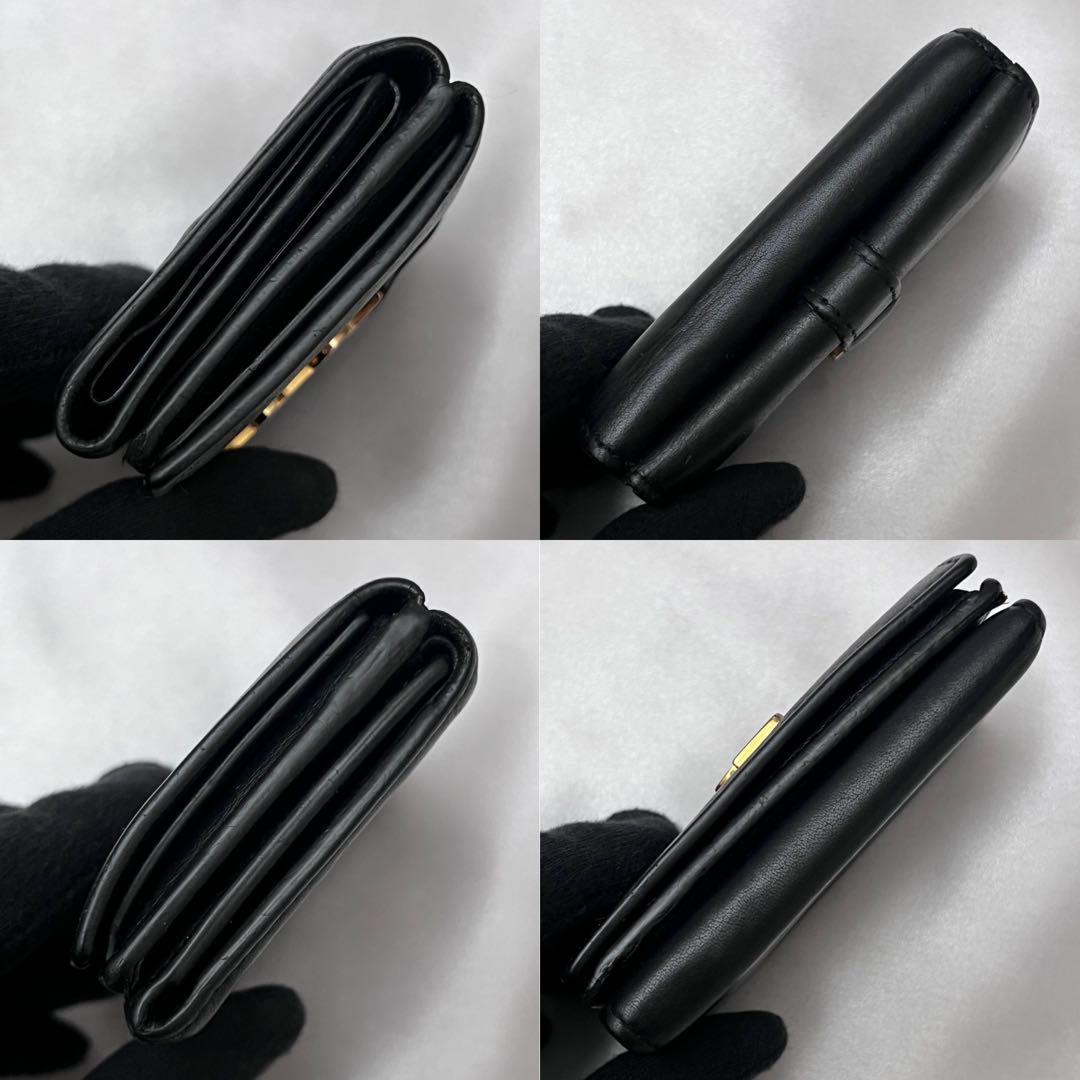 ◇美品◇サンローラン　オリガミタイニーウォレット　スムースレザー　ブラック