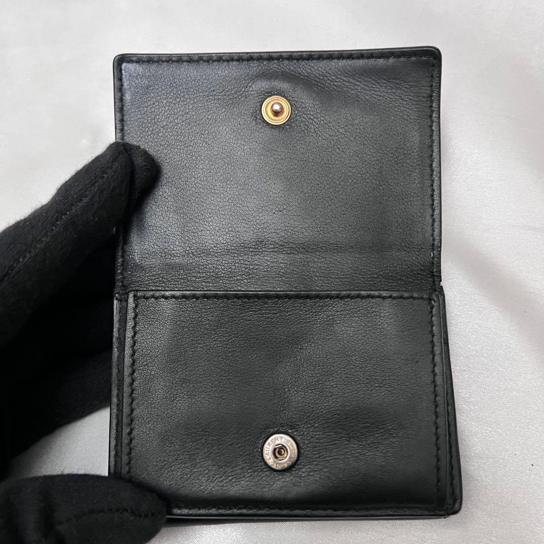 ◇美品◇サンローラン　オリガミタイニーウォレット　スムースレザー　ブラック