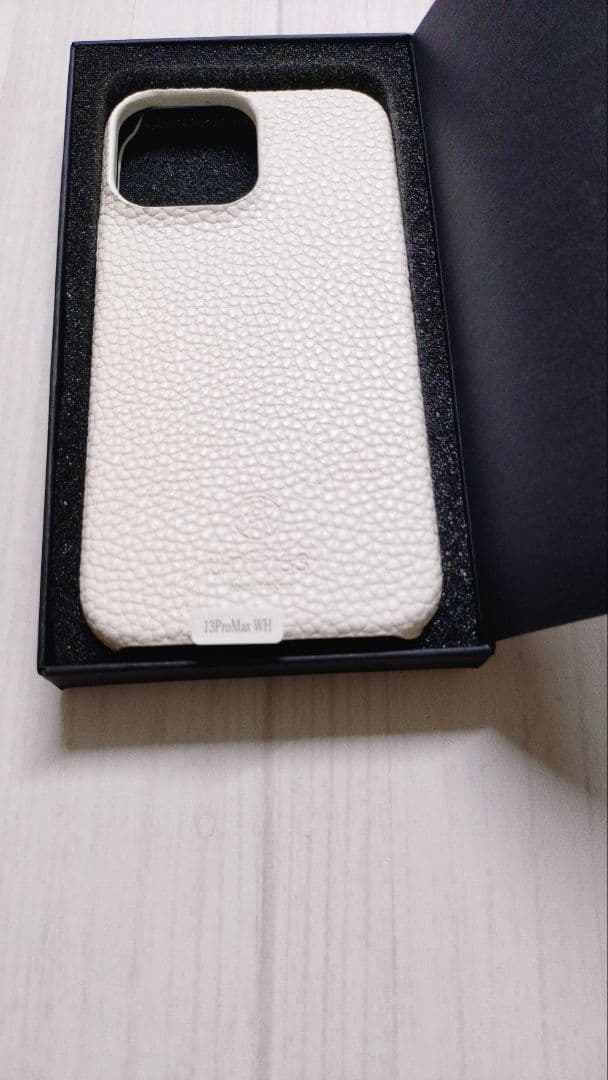 iPhone 13ProMax レザー カバー 6.7 インチホワイト 白
