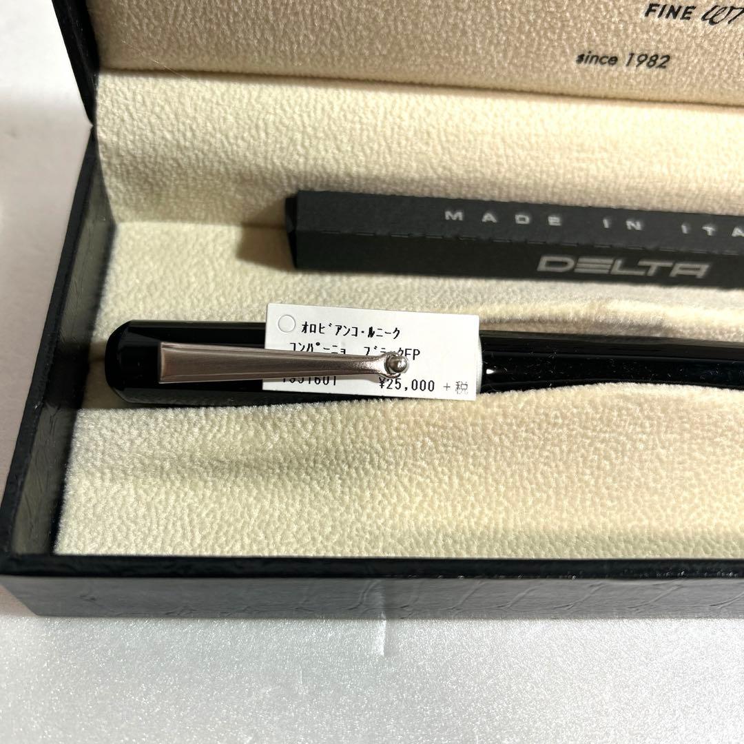 新品未使用 オロビアンコ ルニーク × デルタ コラボ 万年筆 ブラック 字幅F