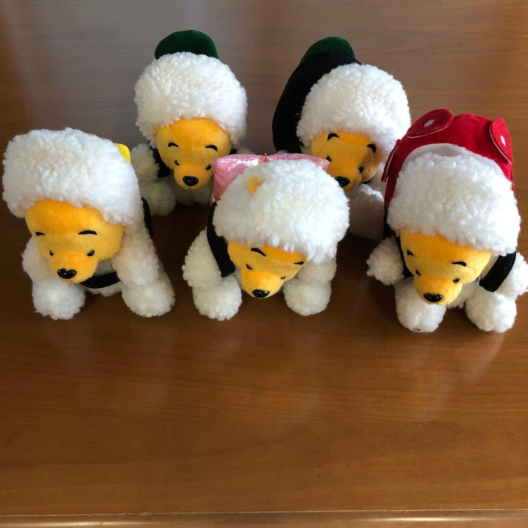 ぬいぐるみ　くまのプーさん（お寿司）【５個セット】