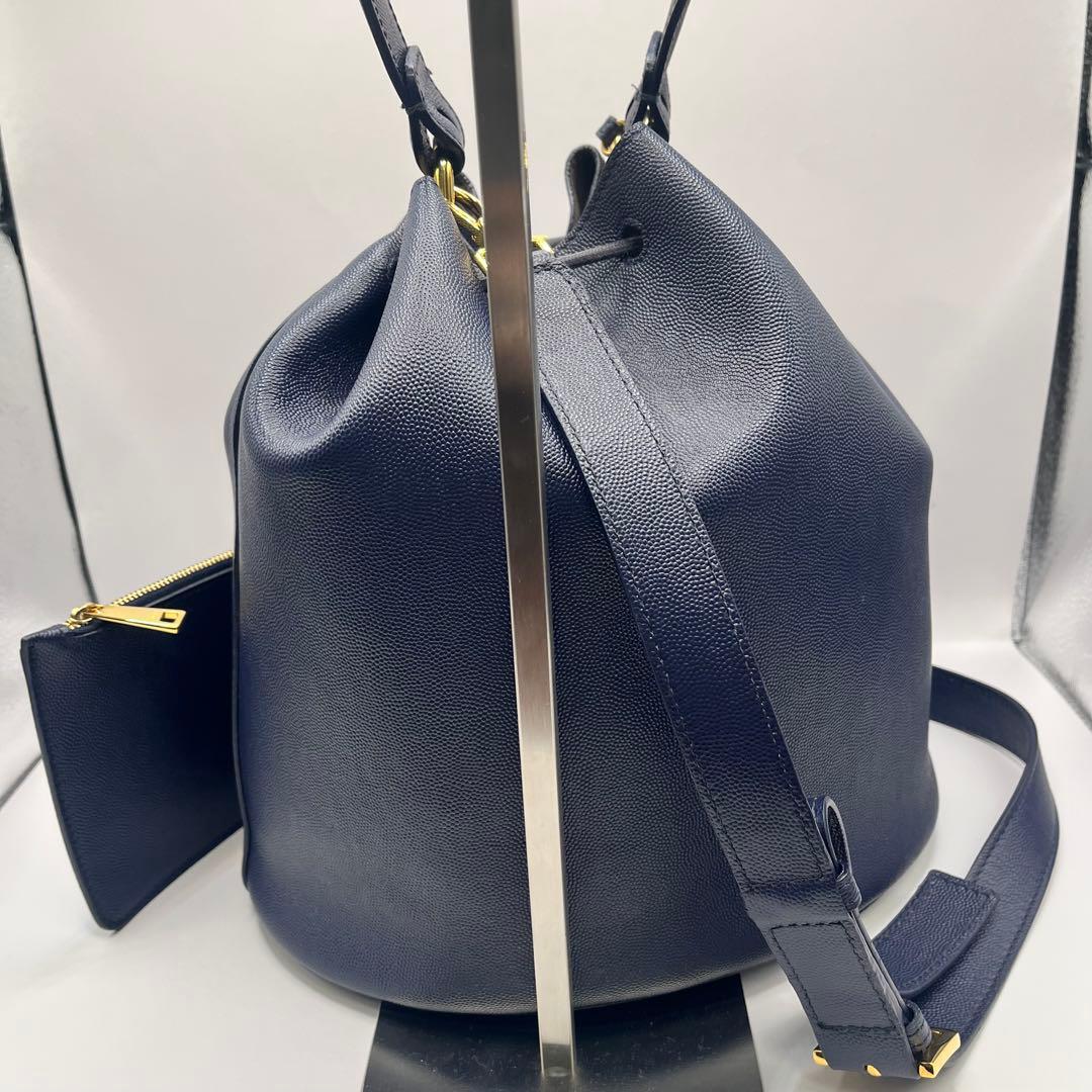 フルラ ショルダーバッグ 2way コロナ 巾着 ポーチ付　バケット レザー