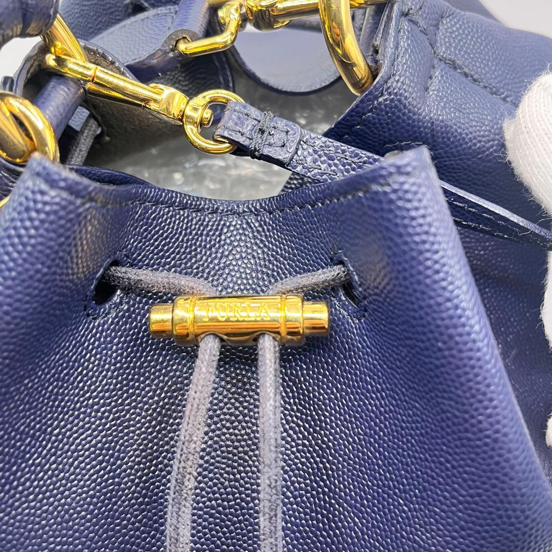 フルラ ショルダーバッグ 2way コロナ 巾着 ポーチ付　バケット レザー