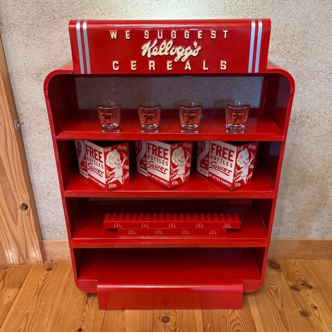 レア！　ケロッグ　シェルフ　ラック　ショーケース　アメトイ　ファイヤーキング