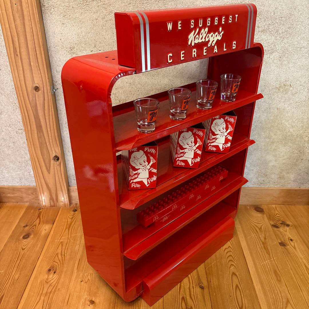 レア！　ケロッグ　シェルフ　ラック　ショーケース　アメトイ　ファイヤーキング