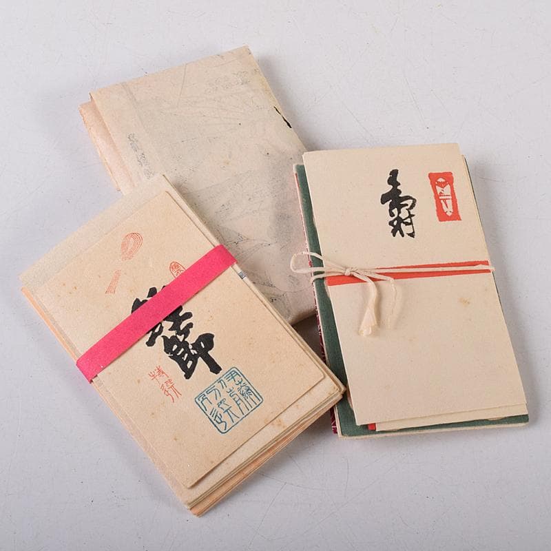 大正～昭和初期　木版画　古い御祝儀袋　ポチ袋　111枚まとめて　8719