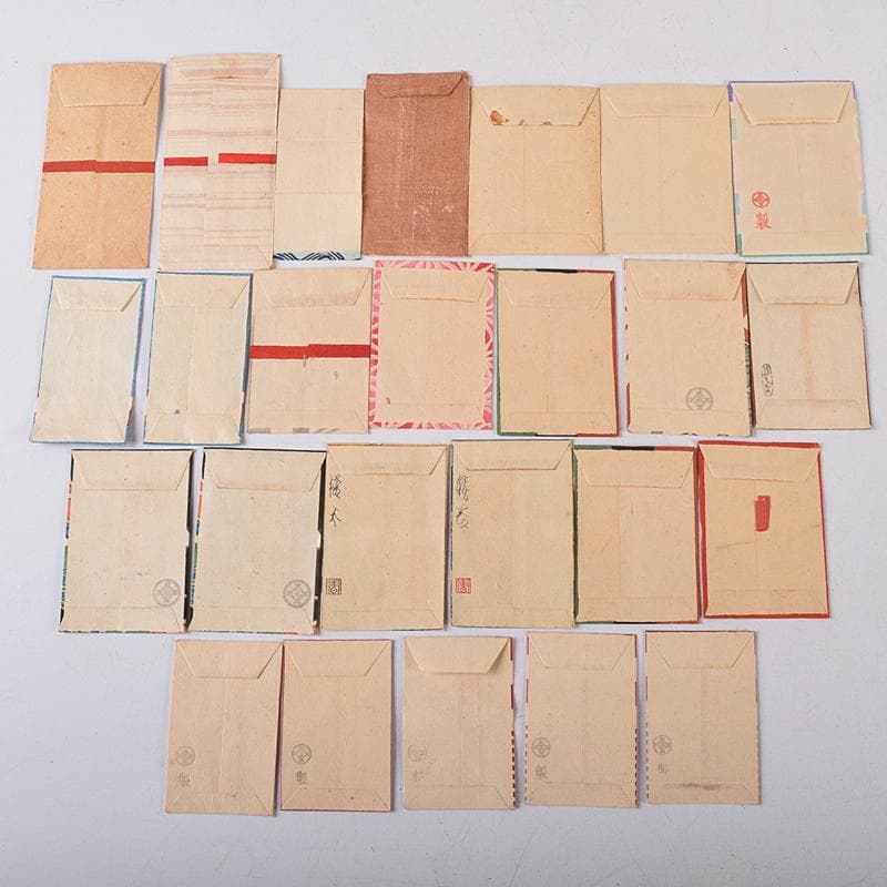 大正～昭和初期　木版画　古い御祝儀袋　ポチ袋　111枚まとめて　8719