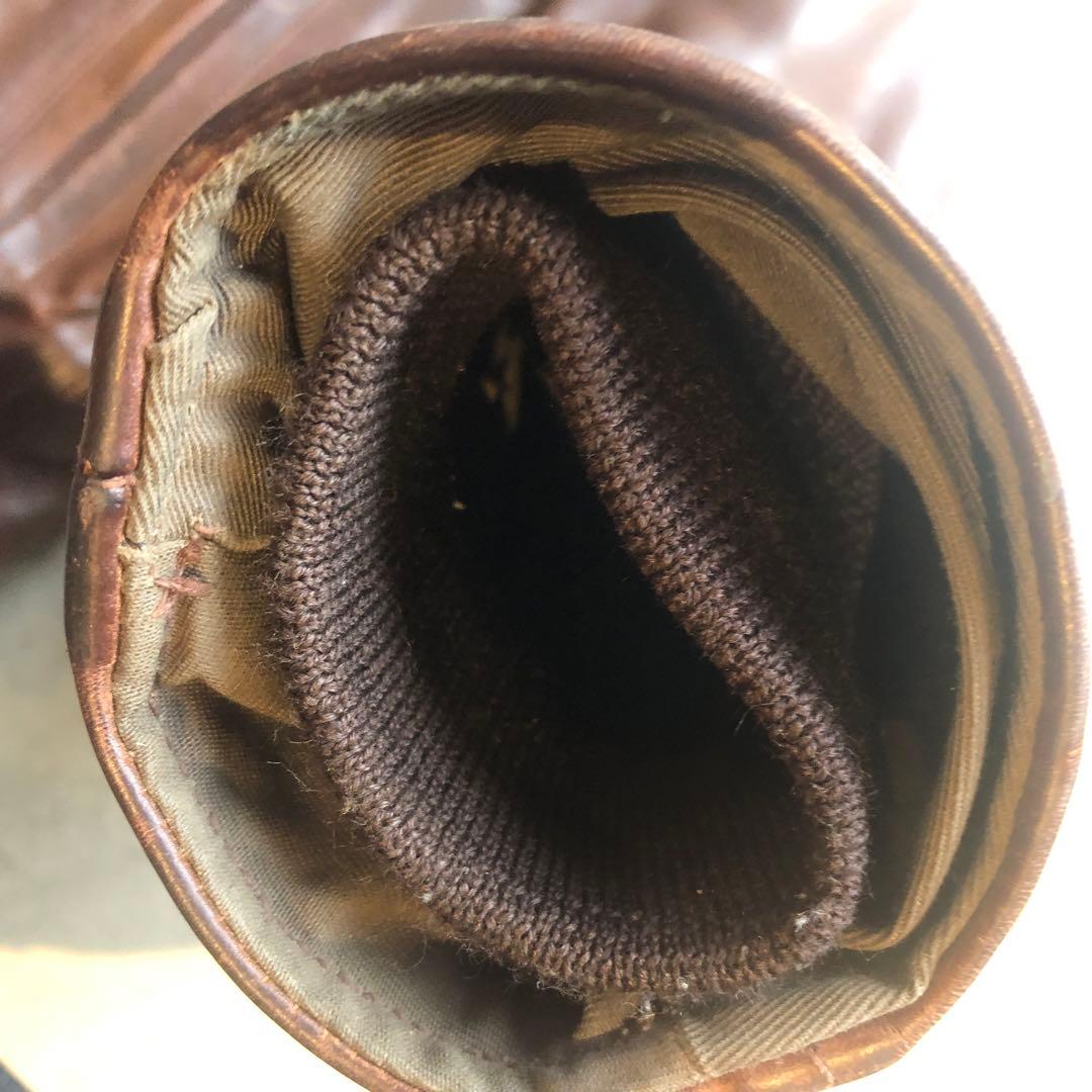 エアロレザー　ハーフベルト　シングルライダースジャケット 34 ブラウン