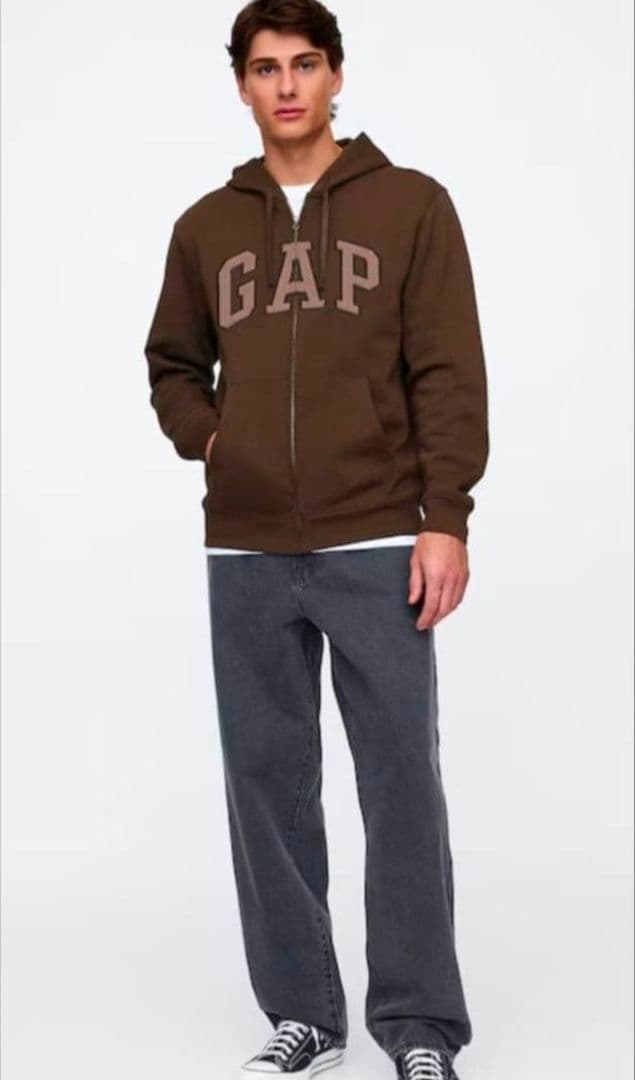 ⚡‼️(即完売) 超激安‼️⚡ GAP ブラウン ジップアップパーカー