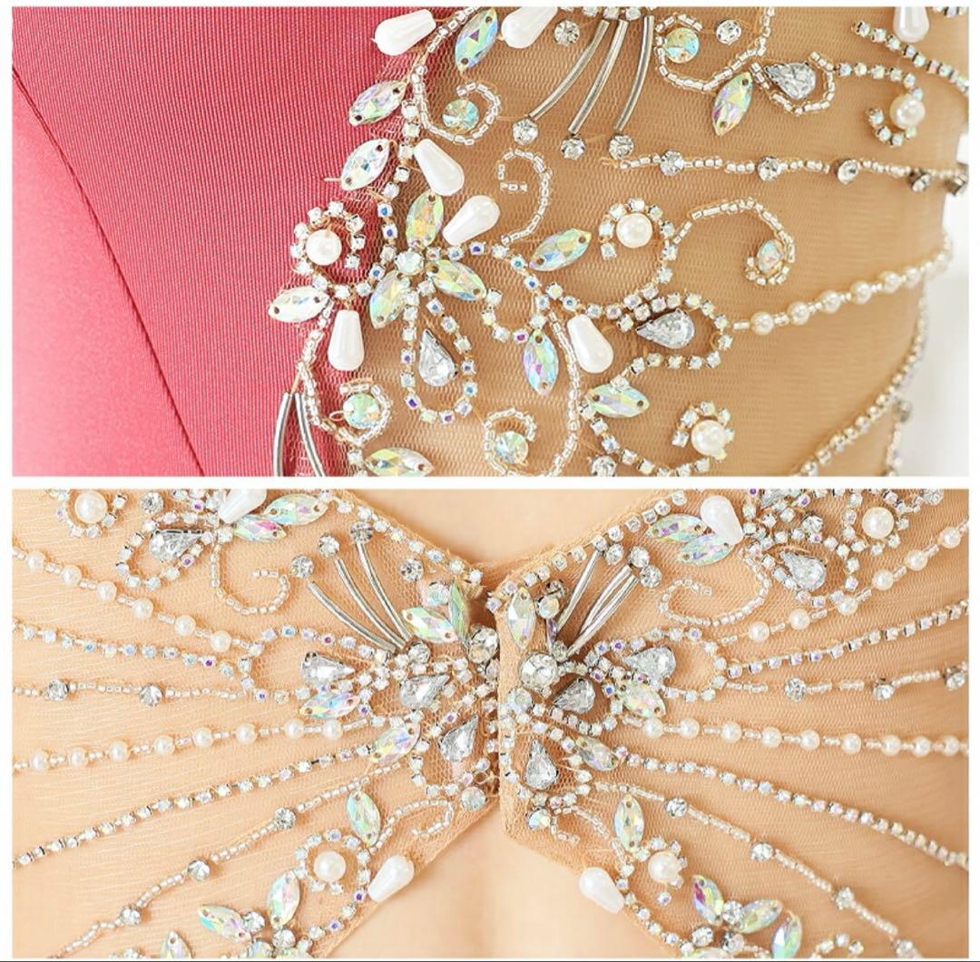 AngelR/バックチェーン /ロングドレス /パールビジュー/タイト/ドレス