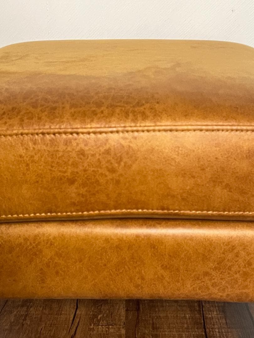 【ヴィンテージ調】 スツール｜ブラウン｜四角型｜高さ46cm・幅50cm