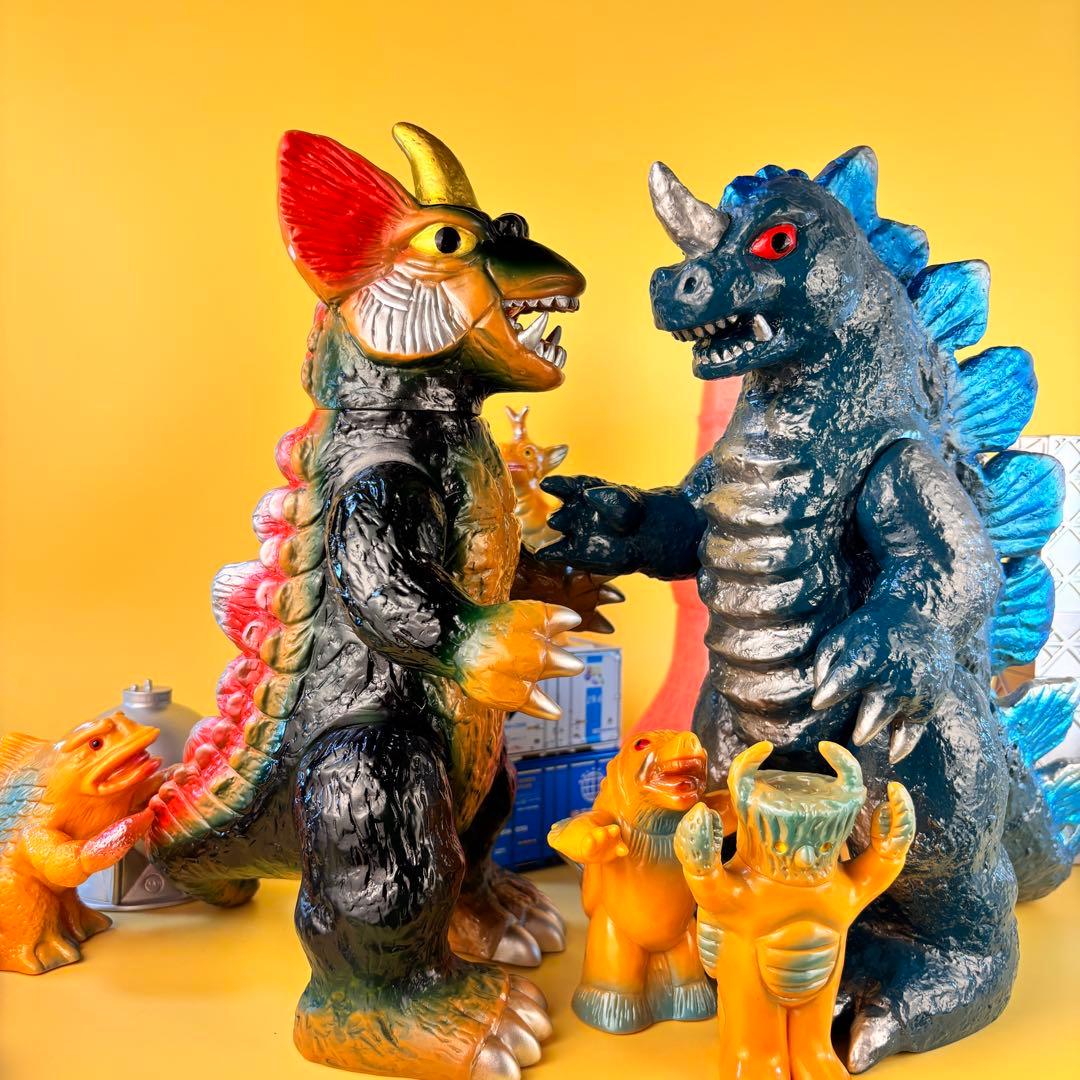 マルサン 450シリーズ キングゴドラス・ドラギラス パチ怪獣ソフビ