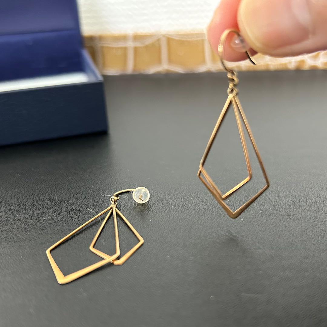 【保証書付】ヴァンドーム青山•ピアス•K10 イエローゴールド•美品