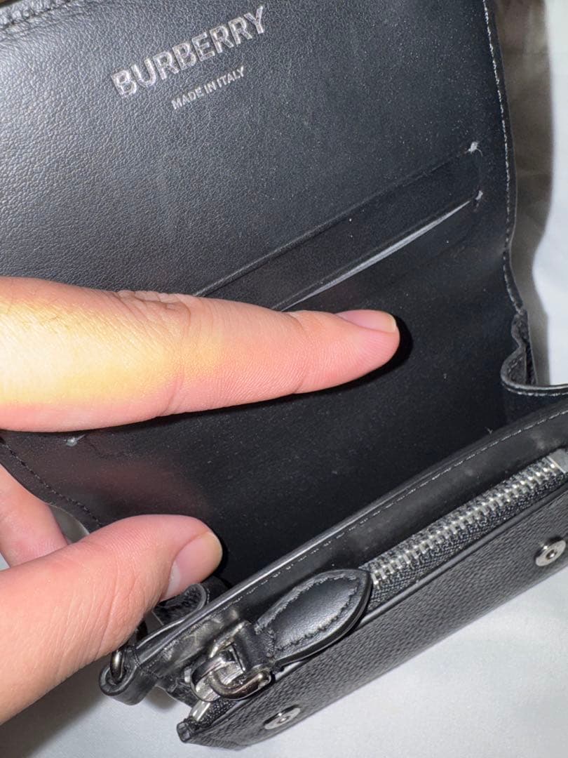 ⭐︎最終価格⭐︎Burberry TBロゴミニ財布　ショルダー財布　レザー