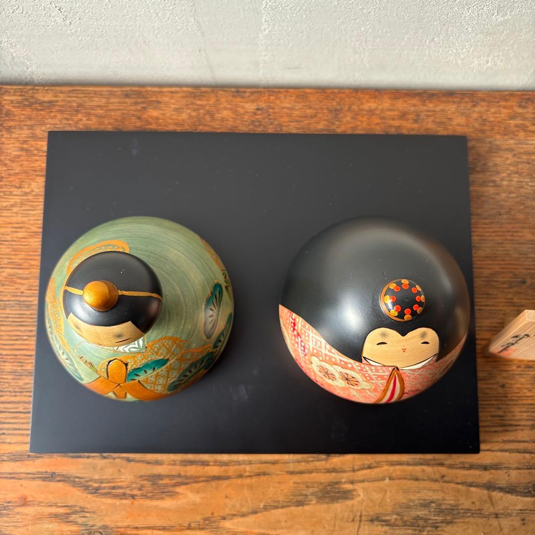 卯三郎こけし お雛さまこけし 平安 ひな祭り 木製 松竹梅