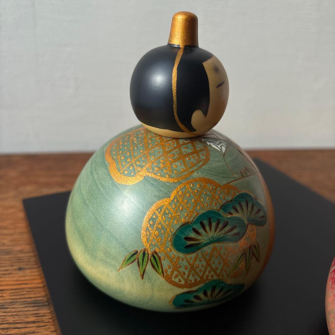 卯三郎こけし お雛さまこけし 平安 ひな祭り 木製 松竹梅