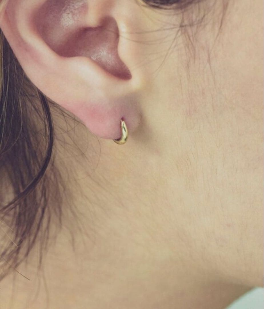 ete ピアス K18YG フープ ピアス レディース