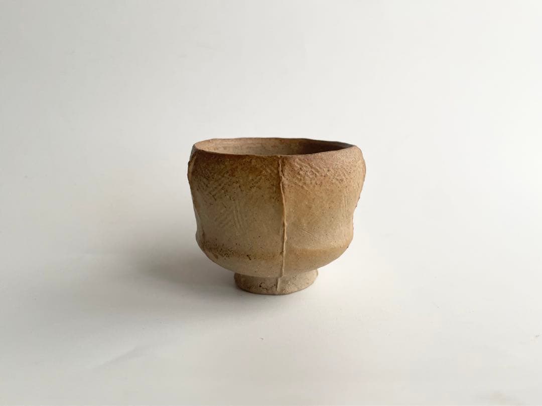 陶芸家　作家物　森陶岳　グイノミ　備前　ぐい呑　酒器　酒杯　平成6年寒風大窯