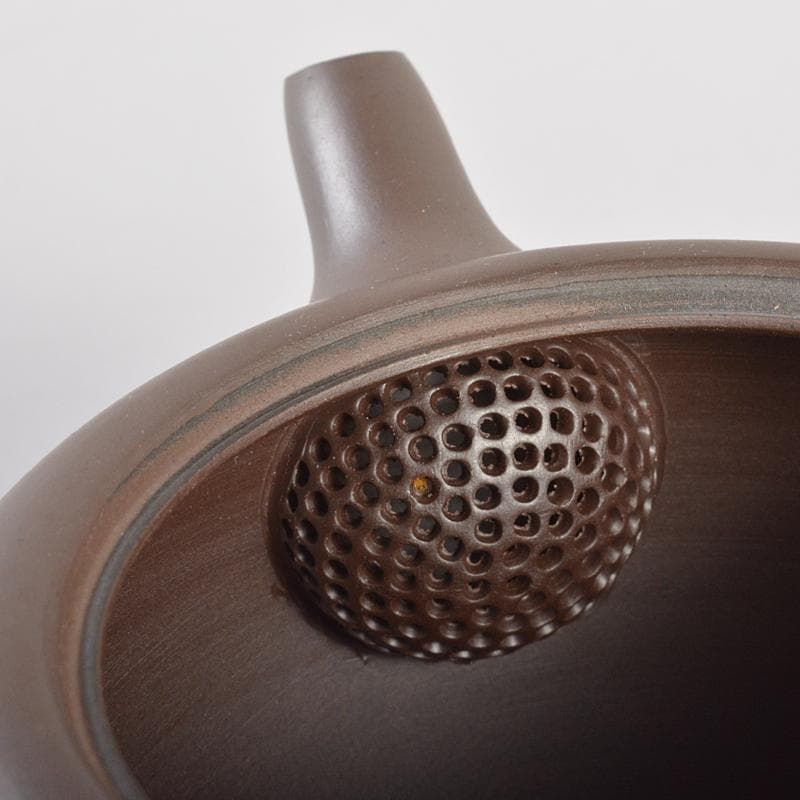 煎茶道具　萬古焼　館正規 作　横手急須　共布共箱　V　R7207