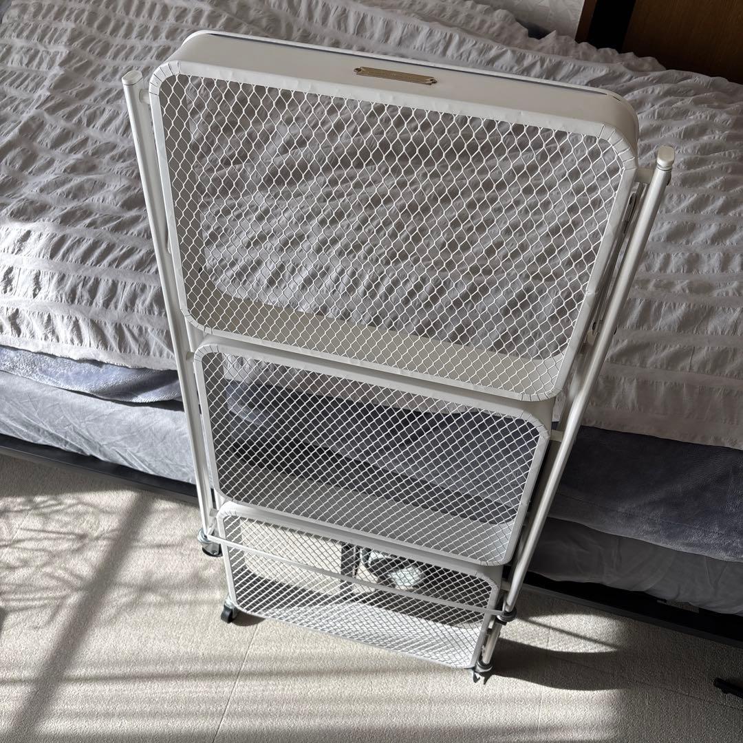 niko and... 折り畳み3段ワゴン ホワイト