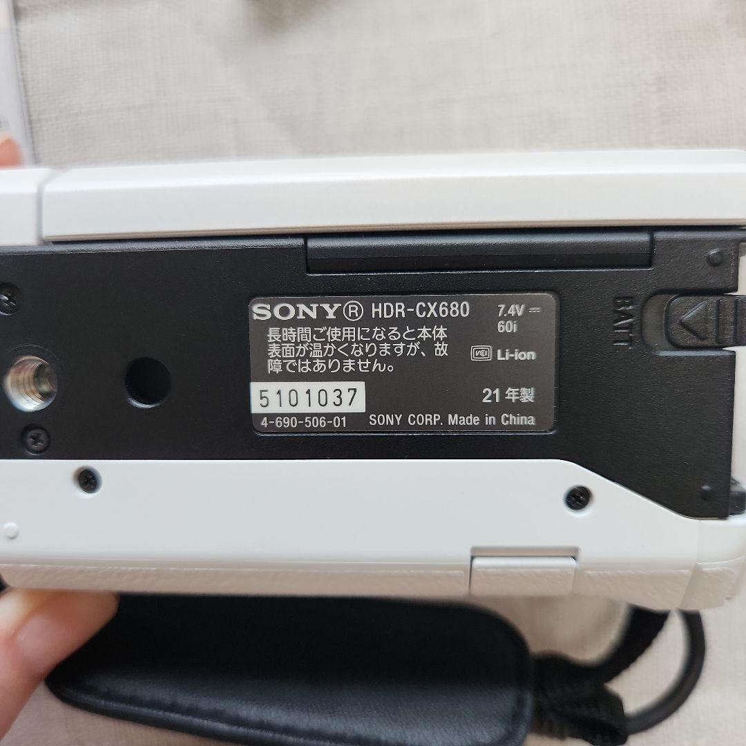 21年SONY ビデオカメラ Handycam HDR-CX680 ホワイト