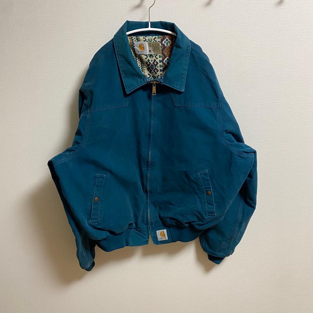 激レアサウスウエスト　カーハート　サンタフェジャケット ティールブルー USA製