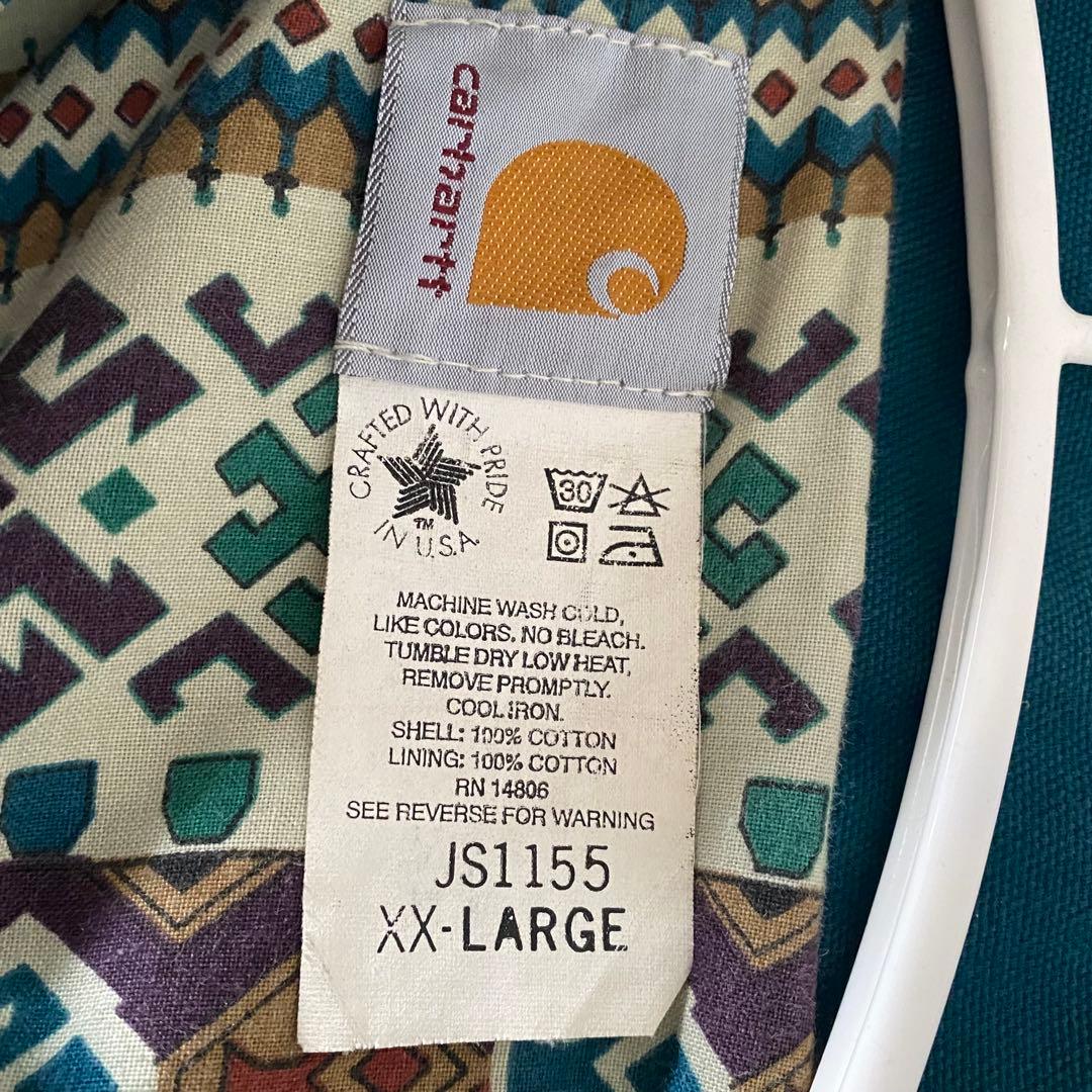 激レアサウスウエスト　カーハート　サンタフェジャケット ティールブルー USA製