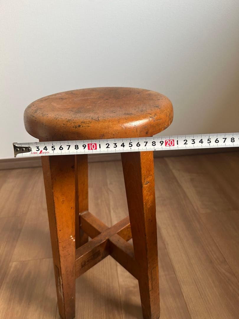 希少　刻印あり　丸椅子　スツール　アンティーク　ヴィンテージ　レトロ　尚絅女学院