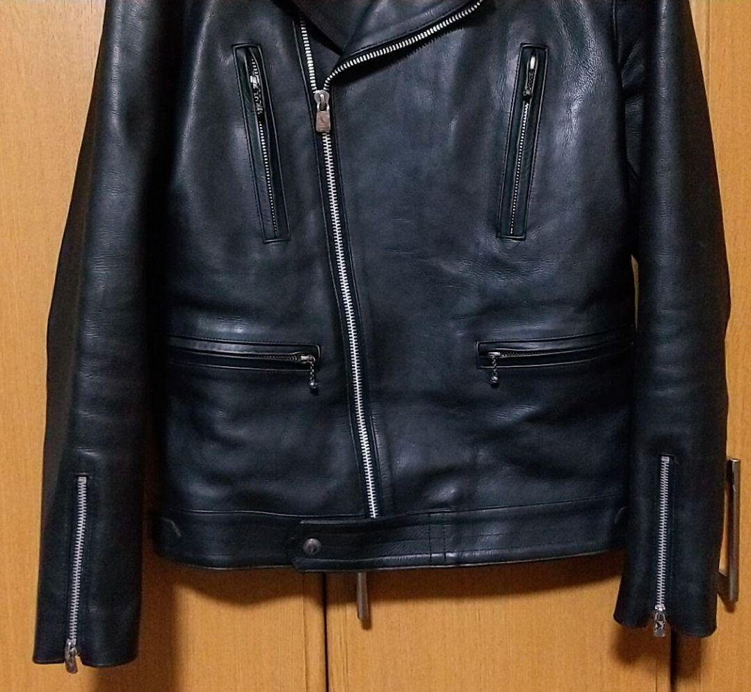 GARNI ガルニ ダブルライダースジャケット 黒 シルバー925