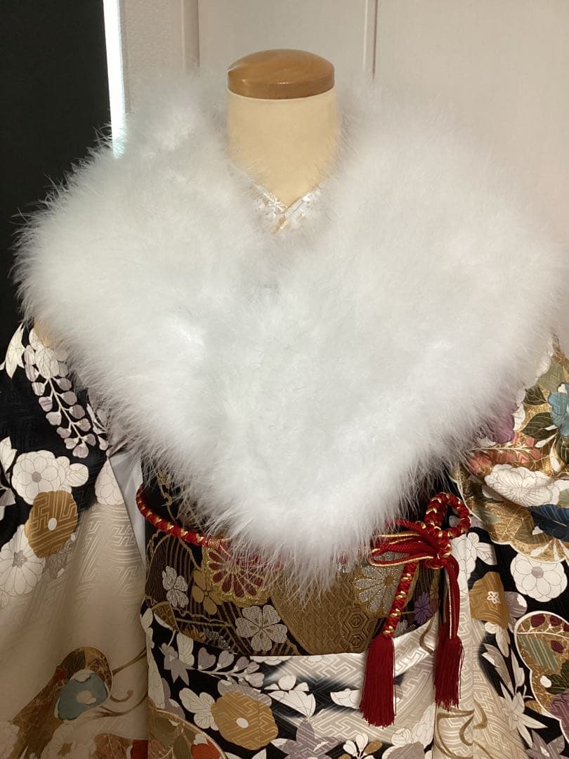 王道の古典柄 正絹振袖三越誂え 買い足し無しのフルセット 身丈166cm 裄長