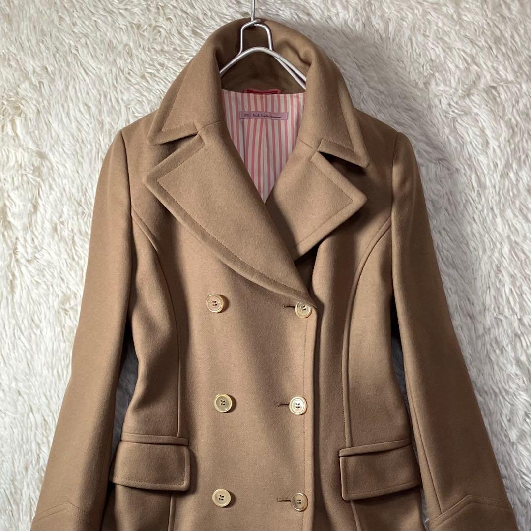 美品 ポールスミス ダブルブレスト チェスターコート ロング丈 ウール 40 L