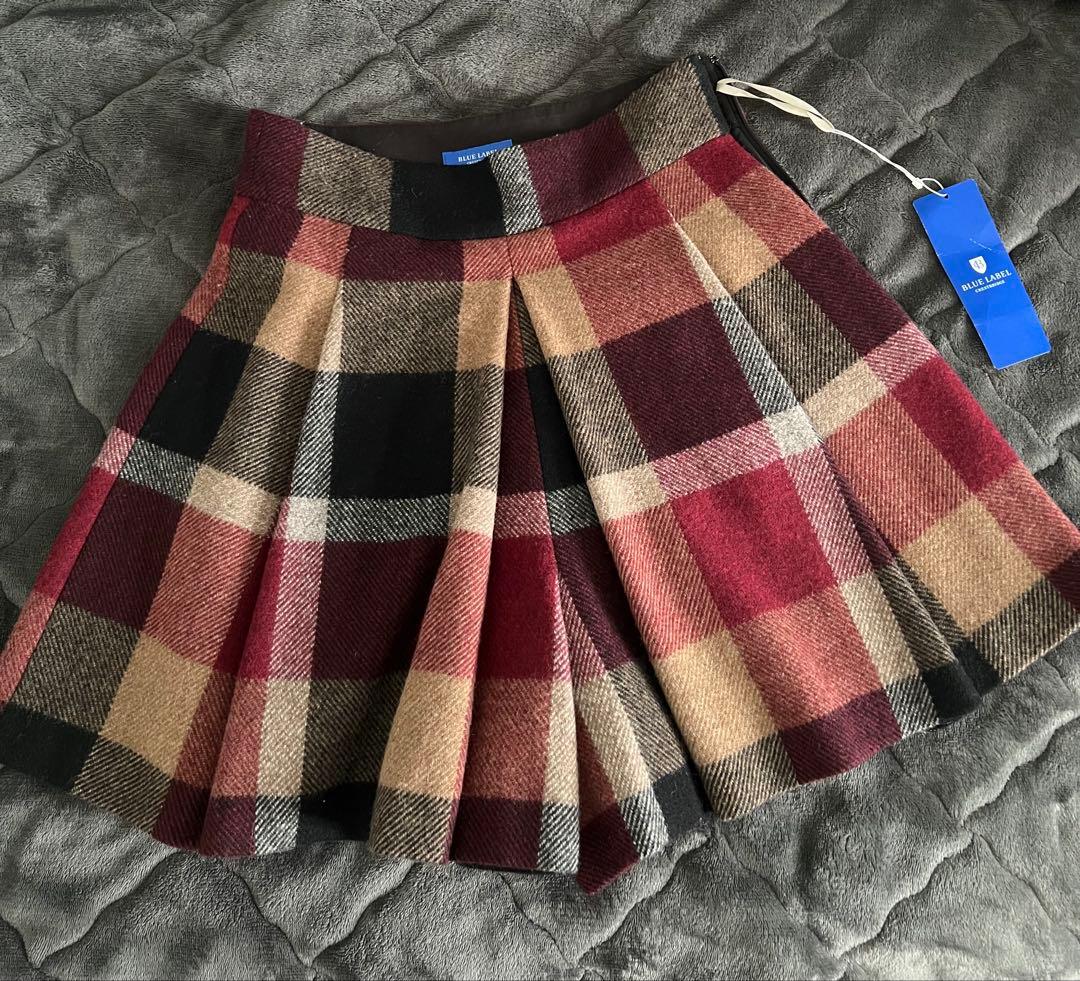 【美品】BLUE LABEL クレストブリッジチェック　キュロット 36