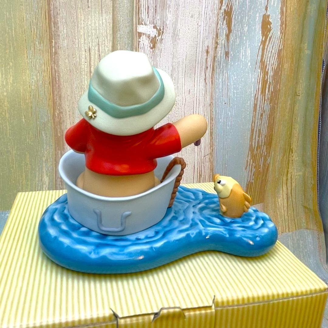 くまのプーさん 魚とボート 船 釣り Pooh＆Friend 陶器制 フィギュア