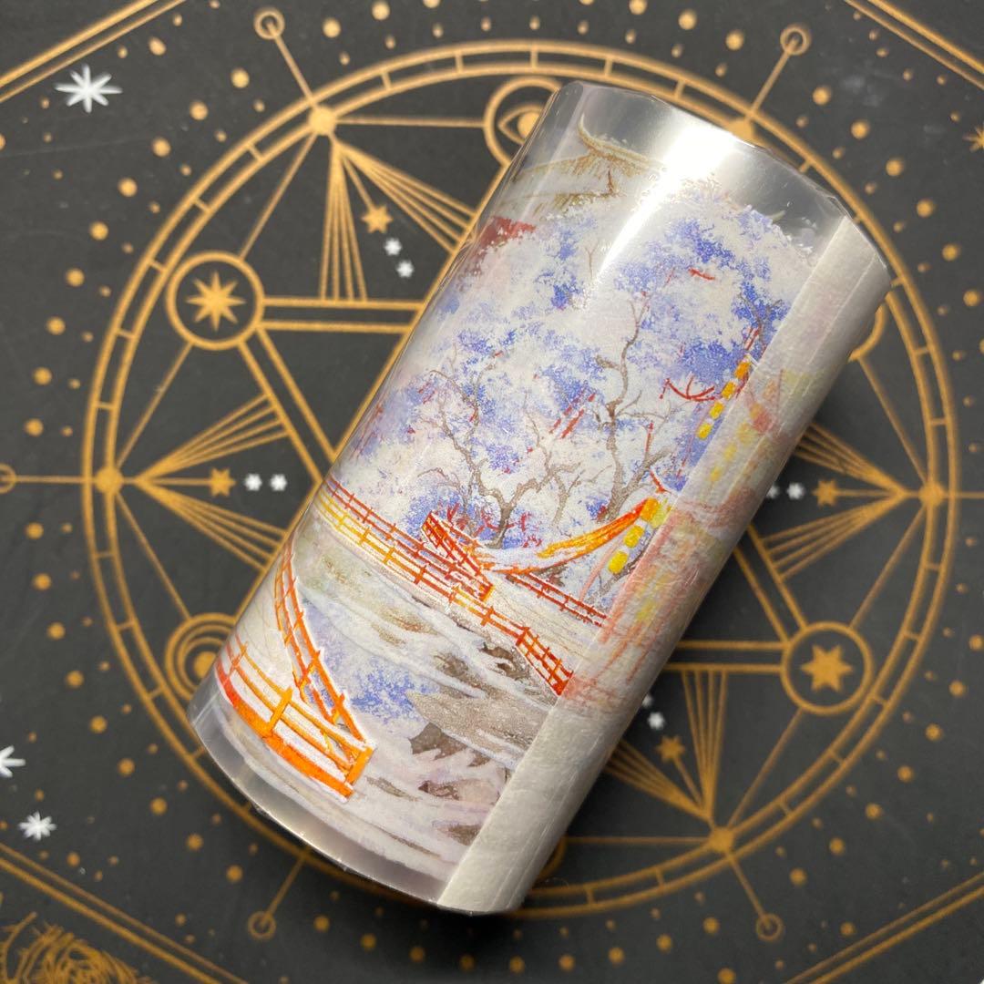 【9389】海外　マステ　5m巻　PETマスキングテープ　冬景色　古風　背景系