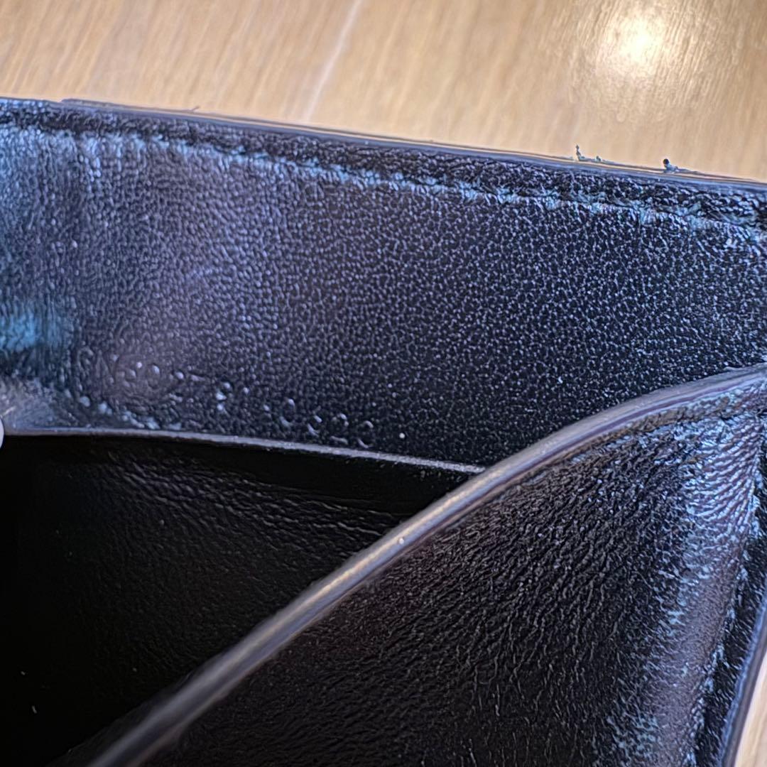 YSL イブサンローラン　ブラックレザー 三つ折り財布