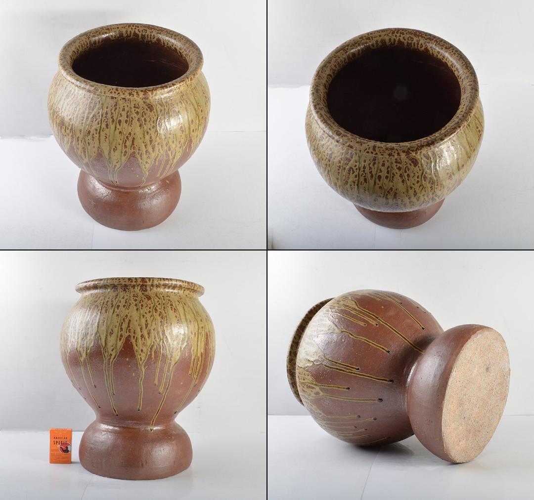 常滑焼　澤田重治作　ヨリコ造り　壷　大壷　重さ約１８.９㎏　V　R4694C