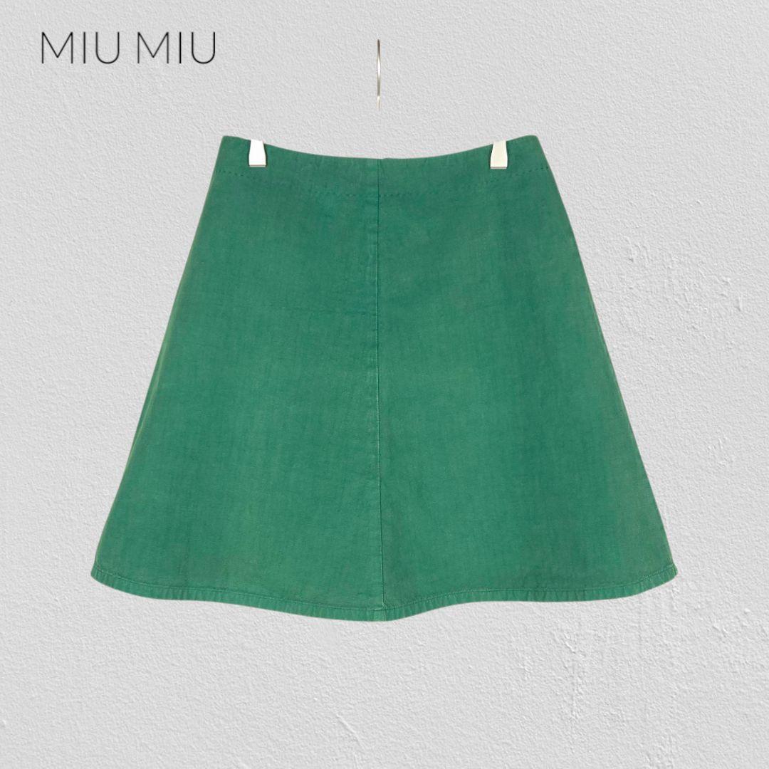 スカート MIUMIU Green Skirt