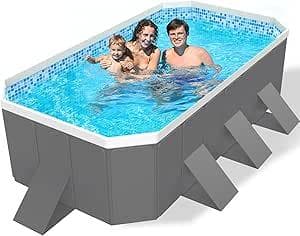 新改良 非膨張式 プール 大型 空気入れ不要 ビニールプール 3M