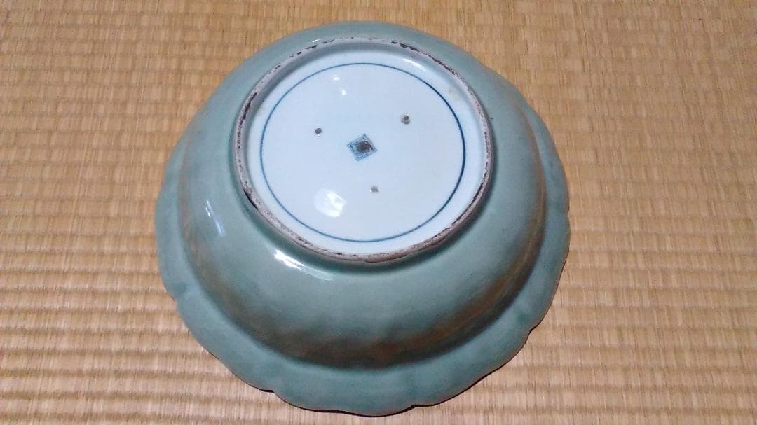 古伊万里　鳥絵　大平・大鉢　無傷・時代箱入