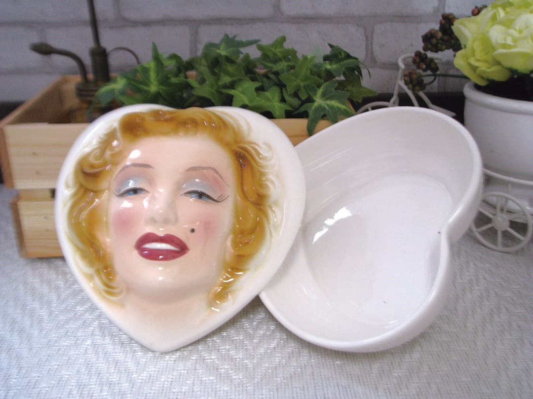 【超レア】マリリンモンロー ♪ フェイスキャニスター☆clay art 陶磁器製