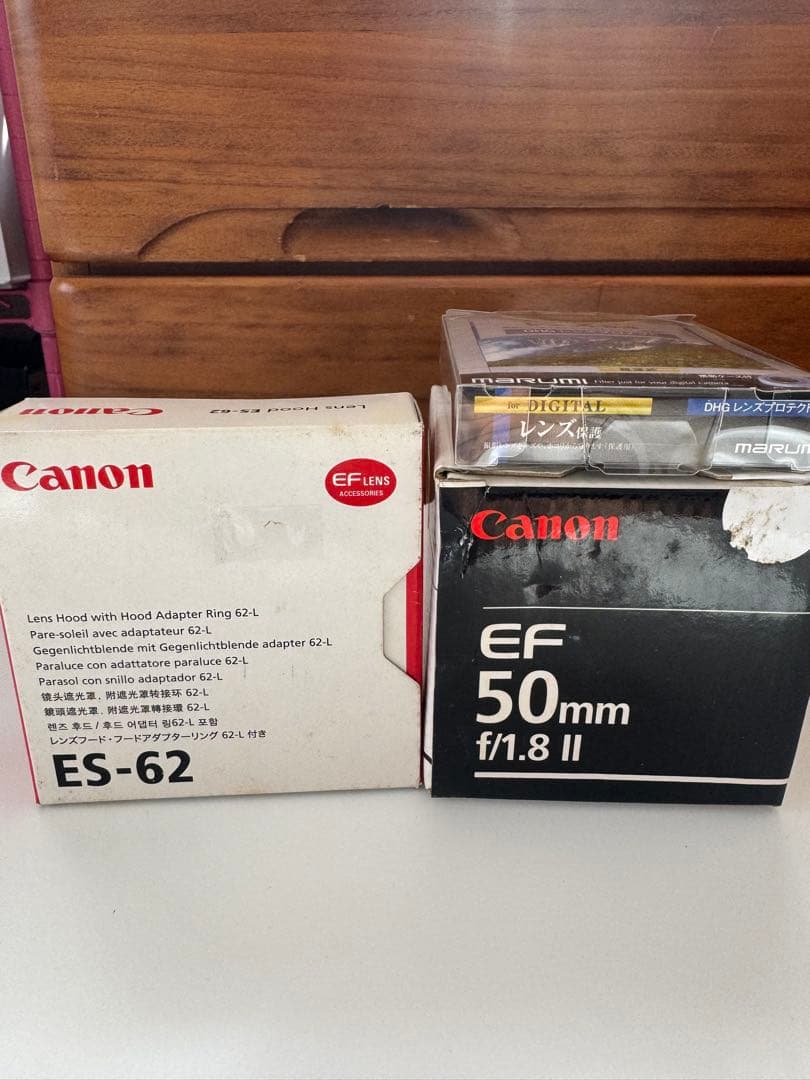 レンズ(単焦点) Canon EF 50mm f/1.8 II + ES-62