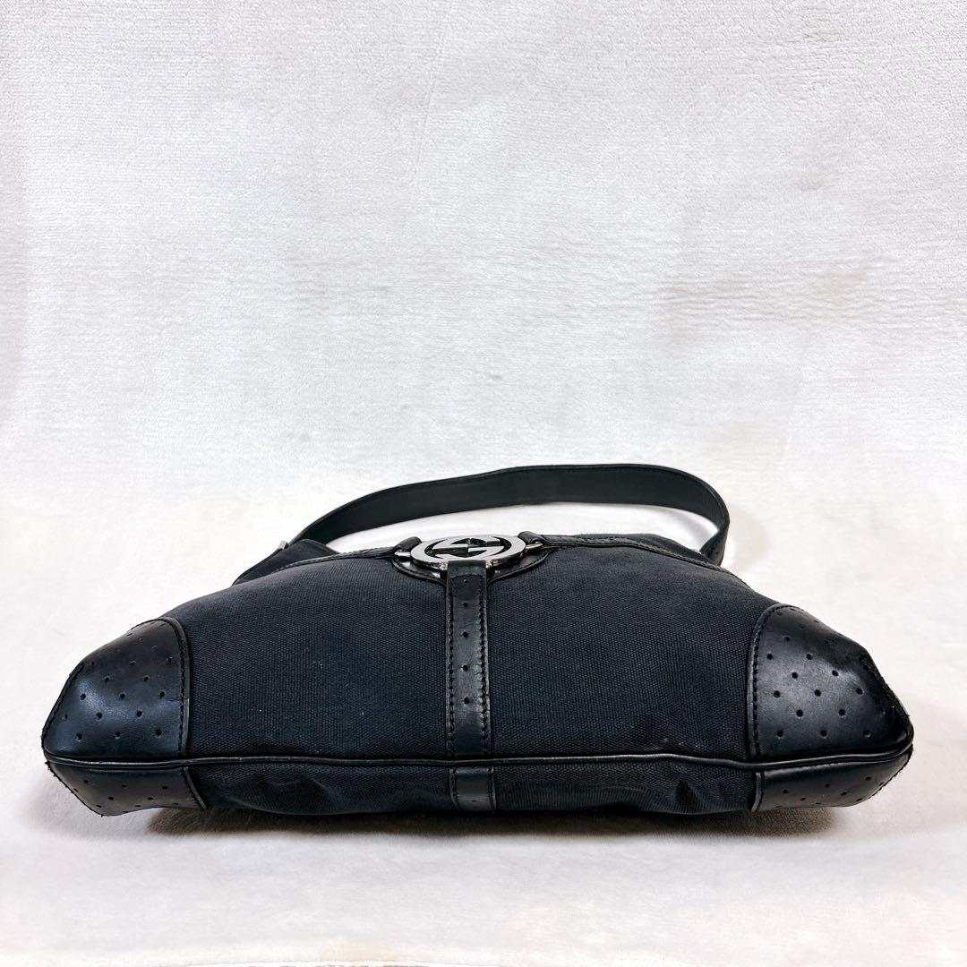 ✨希少✨GUCCI グッチ ワンショルダー インターロッキング 黒 ビッグロゴ