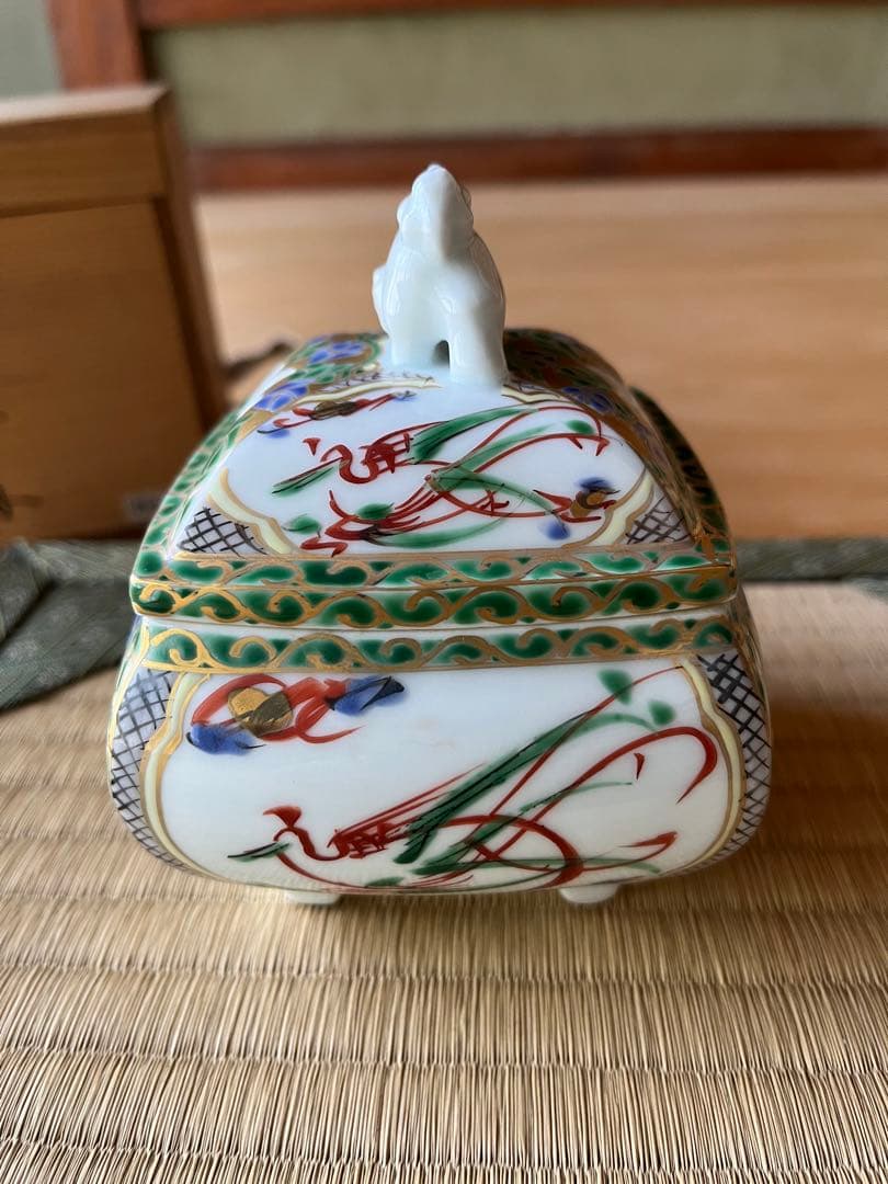 茶道　茶道具　三川内焼　泰山　香炉　共箱　新品未使用　自宅保管品