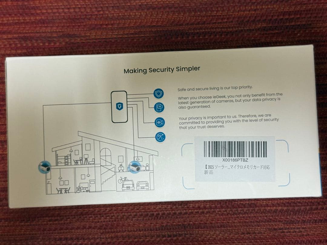 【2個セット】2025 ソーラー ieGeek 防犯カメラ 屋外 ワイヤレス