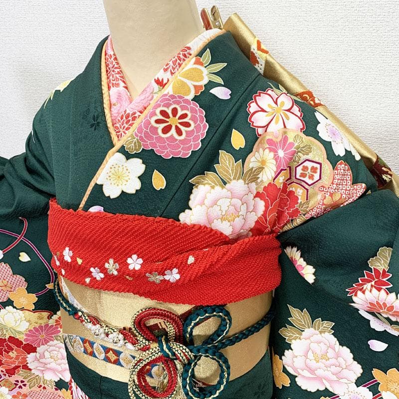510z29, 411y16,小物類☆人気！振袖 高身長な方にも 古典柄 金彩