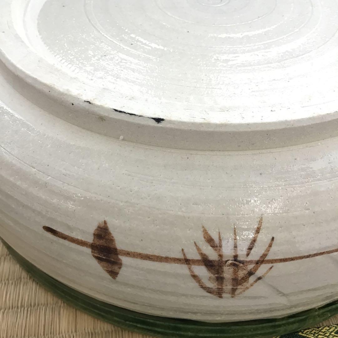 茶道具　水指　織部　五陶　平水指　紙箱　S103MS